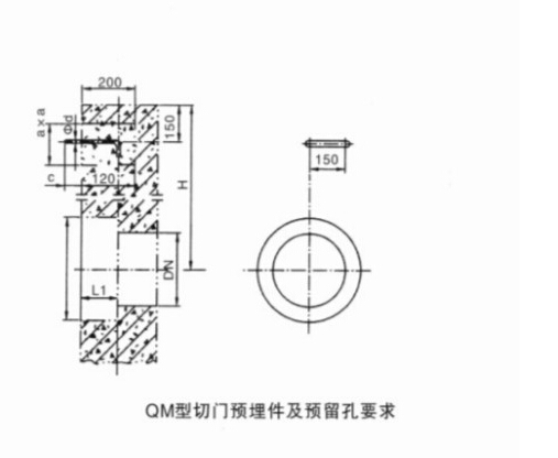 切门预埋孔